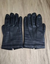 1 Paar Damen Lederhandschuhe Echtleder gefüttert schwarz Gr. 9 Winterhandschuhe