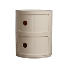 Nachttisch Rund Nachtschrank Nachtkommode Schrank 2 Schubladen DE