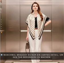 Seidentuch beige Klassik 90x90