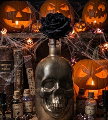 Totenkopf vase deko flasche - deko,