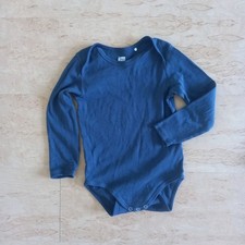 Baby Body lange Arme blau Junge poco piano 98 Baumwolle Bio