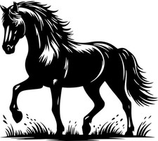 Aufkleber Pferd Pferdanhänger