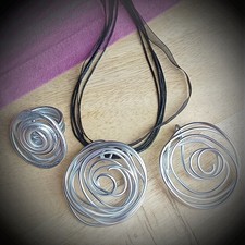 Spirale silber 2  Anhänger