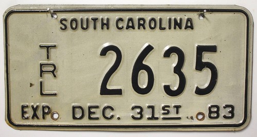 South carolina nummernschild - south,