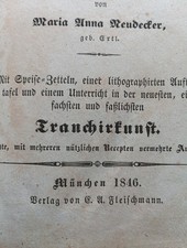 1846🇩🇪🍰Sehr selten! Die Bayerische Köchin in Böhmen, Maria Anna Neudecker 569