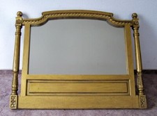 WANDSPIEGEL SPIEGEL MAHAGONI-HOLZRAHMEN ANTIKER GOLDTON 98 x 122 BAROCK-STIL