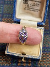 Tansanit und Diamant Ring