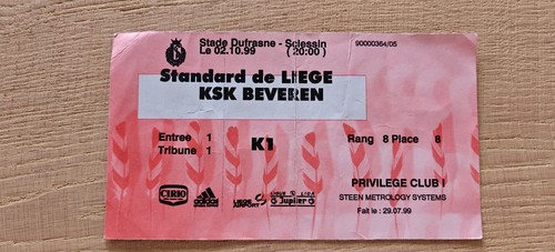 1999 liege standard ticket - standard, vs