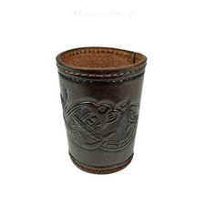 Würfelbecher aus Leder mit