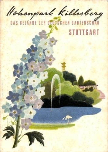 Stuttgart höhenpark - ak,