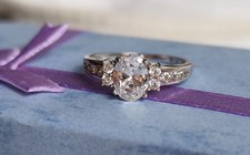 925 Silber Ring Klunker Cubic Zirkonia Strasssteine Verlobung Hochzeit