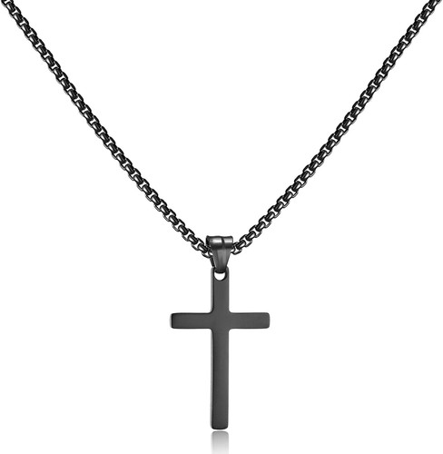Gold silber kreuzkette - &,