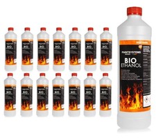 15 x 1 Liter  Bioethanol Premium 100% für Bio Alkohol für Kamin