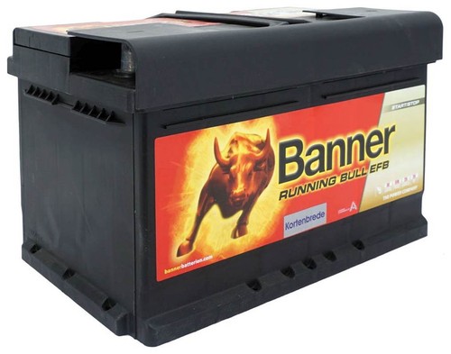 Banner running bull - running,