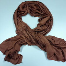 RAM NAM Halstuch Kopftuch Benares Dhoti dunkelbraun  90 x 190cm glatte Baumwolle