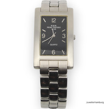M. & M. PRIMOEMPORIO 21-68 Edelstahl Herren Armbanduhr 26 mm Gehäusebreite