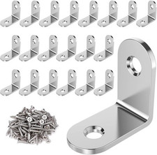 VOCIBO 20 Stück Winkelverbinder Metallwinkel 90 Grad 30x30mm Edelstahl Möbel