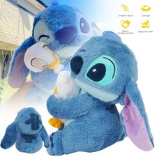 Plüschtier 30cm,Kuscheltier,Plüschfigur,Stitch Kuscheltier mit Weiße Ente Kinder