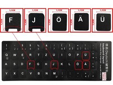 DE Tastaturaufkleber schwarz