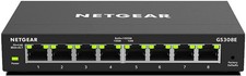 NETGEAR GS308E Managed Switch 8 Port Gigabit Ethernet LAN Plug-and-Play NEU