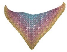 Selbst Gehäkeltes Dreieckstuch, Stola, Hüfttuch,  Tuch, Handarbeit, Bunt, Ibiza