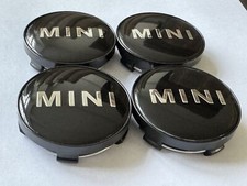 4x 60mm Für Mini Cooper Auto Nabendeckel Emblem Felgenkappen MINI Logo Schwarz