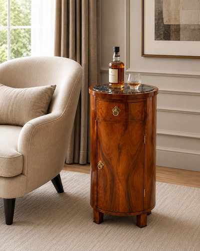 Biedermeier trommelschrank - biedermeier,