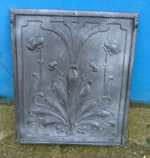 alte Gusseiserne Gründerzeit Jugendstil  Ofenplatte Etagenofen chic Top shabby !