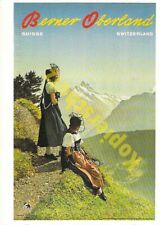 Berner Oberland AK Plakat Albert Steiner Frauen in Trachten Stempel Beatenberg