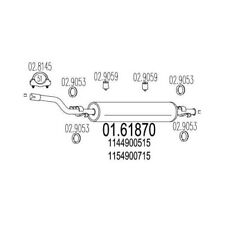 Auspuff hinten MERCEDES /8 W114 W115 Endschalldämpfer Endtopf NEU