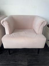 Sessel mit Armlehnen, samt rosa