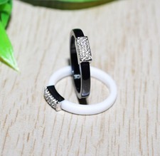 KERAMIK Ring STRASS silber