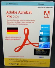 Adobe Acrobat Pro 2020 Vollversion Win Dauerlizenz Student and Teacher NEU