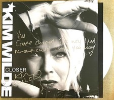 Kim Wilde - Closer HAND SIGNED WHITE VINYL AUTOGRAPHED