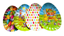 2 Osterteller Osternest in Eiform Pappteller Ostern 4 Ostermotive Osterhase