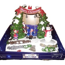 Magic Village Deko Weihnachten Mit Musik, LED Beleuchtung  Beweglichen Figuren