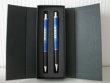 Schreibset mit Werbeaufdruck -