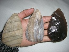 Faustkeil aus Achat Steinzeit Nachbau Biface bifacciale age de pierre hecha 