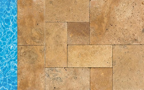 Travertin poolrandplatten - travertin,