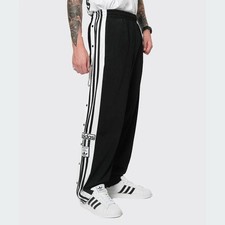 adidas Adibreak Track Pants Trainingshose Sporthose Knopfleiste Hose Schwarz 
