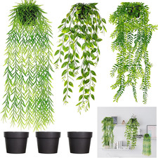 Kunstpflanze Hängend 3st 6080cm Topf Künstliche Efeu Deko Bücherregal Balkon Küc