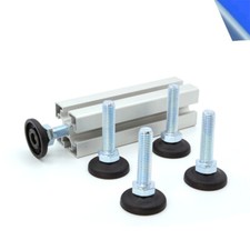 4x Stellfuß für Nut 10 Profile 45x45 und 45x90 Aluprofil