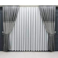 Vorhang Grau Falten Fon