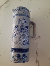 KARAFFE/ KRUG  blau-grau