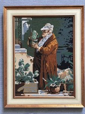 Gobelinbild 'Mann mit Pflanze'