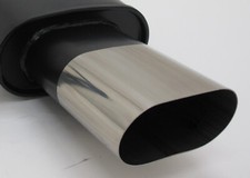 NOVUS Sportauspuff Endschalldämpfer 135x75mm scharf passend für SEAT IBIZA 6L