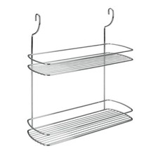 METALTEX 350314 Lonardo Vorratsregal, 2 Etagen / Relingsystem