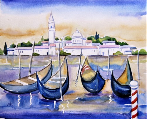 Venedig original aquarell - venedig,