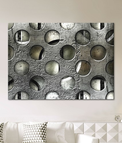 Metal world leinwand bild - world,