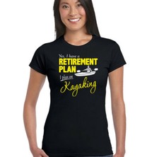 Kajak Pension Plan Damen Lustiges Kayakfahren T-Shirt Kanu Kanufahren Flügel